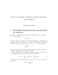 Notes on random variables, density functions, and measures