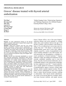 Graves` disease treated with thyroid arterial embolization