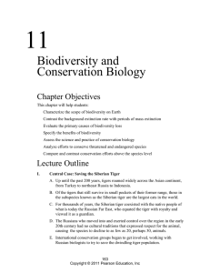 Biodiversity and Conservation Biology