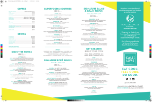 Our Menu