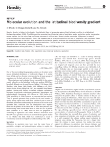 Molecular evolution and the latitudinal