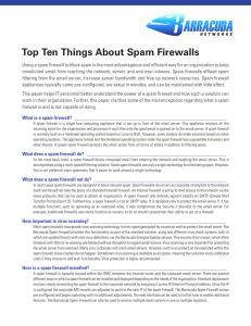 Top Ten Things About Spam Firewalls