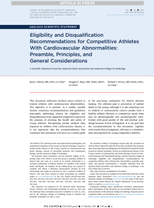 Eligibility and Disqualification Recommendations for Competitive