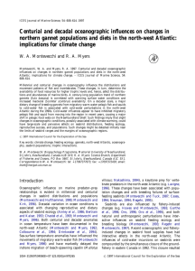 Centurial and decadal oceanographic influences on changes in