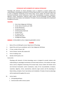 Physiology with elements of clinical physiology