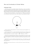 Force and Acceleration in Circular Motion