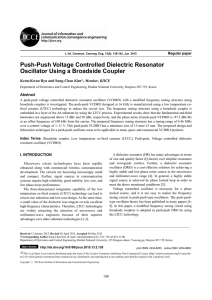 Push-Push Voltage Controlled Dielectric Resonator Oscillator Using