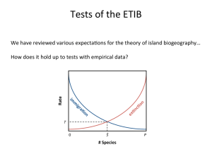 Island Biogeography II