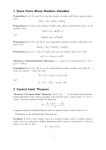 1 Some Facts About Random Variables 2 Central Limit Theorem