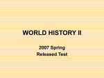 2007 World History II Released Test Powerpoint presentation