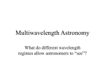 Multiwavelength Astronomy - RIT Center for Imaging Science