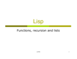 Functions, recursion and lists