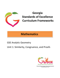 Analytic-Geometry-Unit-1 - Georgia Mathematics Educator Forum