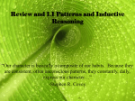 Review and 1.1 Patterns and Inductive Reasoning