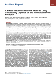 A Stress-Induced Shift From Trace to Delay Conditioning Depends