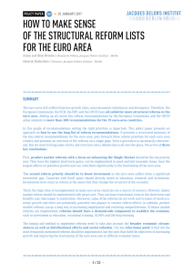 how to make sense of the structural reform lists for the euro area
