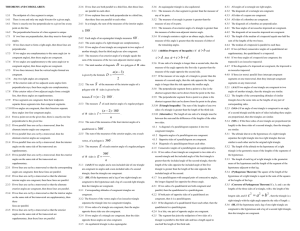 List of all Theorems