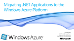 Windows Azure Platform - Overview of the Microsoft Cloud