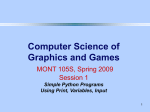 Session 1 - Computer Science