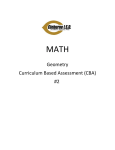 Geometry Curriculum Based Assessment (CBA) #2