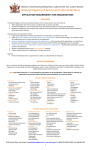 application requirements for organisations