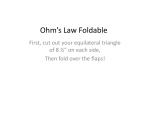 Ohm`s Law Foldable
