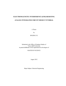 ELECTROMAGNETIC INTERFERENCE (EMI) RESISTING ANALOG