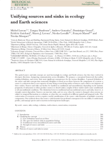 Unifying sources and sinks in ecology andEarth sciences
