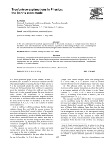 the Bohr`s atom model - Latin-American Journal of Physics Education