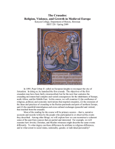 The Crusades: Religion, Violence, and Growth in Medieval Europe