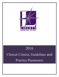Clinical Criteria, Guidelines and Practice Parameters