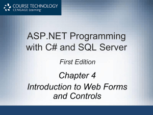 ASP.NET Programming with C# and SQL Server First