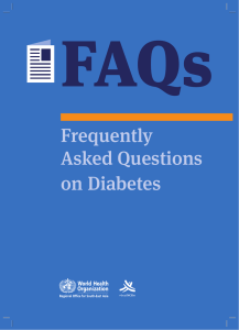 FAQs on Diabetes pdf, 1.05Mb - WHO South-East Asia