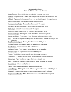 Geometry Vocabulary
