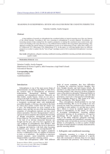 Reasoning in schizophrenia. Review and analysis from the cognitive