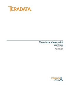 Teradata Viewpoint User Guide