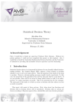 Statistical Decision Theory - AMSI Vacation Research Scholarship