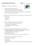Climate Change Pre/Post Quiz Name