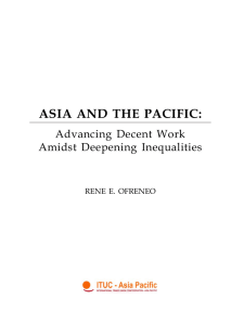 Asia and the Pacific: Advancing Decent Work Amidst - UP