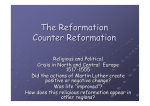The Reformation Counter Reformation