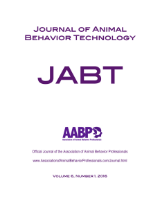 Journal of Animal Behavior Technology