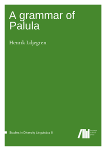 A grammar of Palula - Language Science Press
