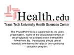 Slide 1 - Texas Tech University Health Sciences Center