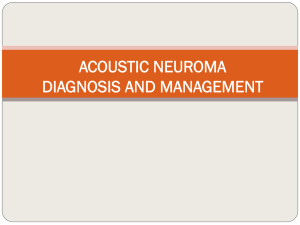 acoustic neuroma diagnosis and management