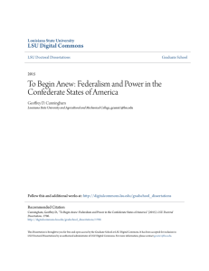 Federalism and Power in the Confederate States of America