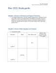 Module 1: Review of General and Organic Chemistry