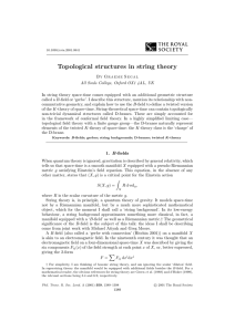 Topological structures in string theory