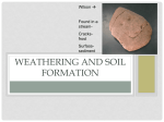 Weathering and soil formation