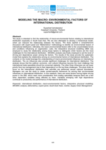 modeling the macro- environmental factors