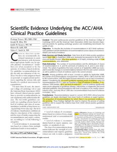 Scientific Evidence Underlying the ACC/AHA Clinical Practice